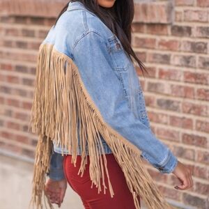 Judy blue fringed jacket